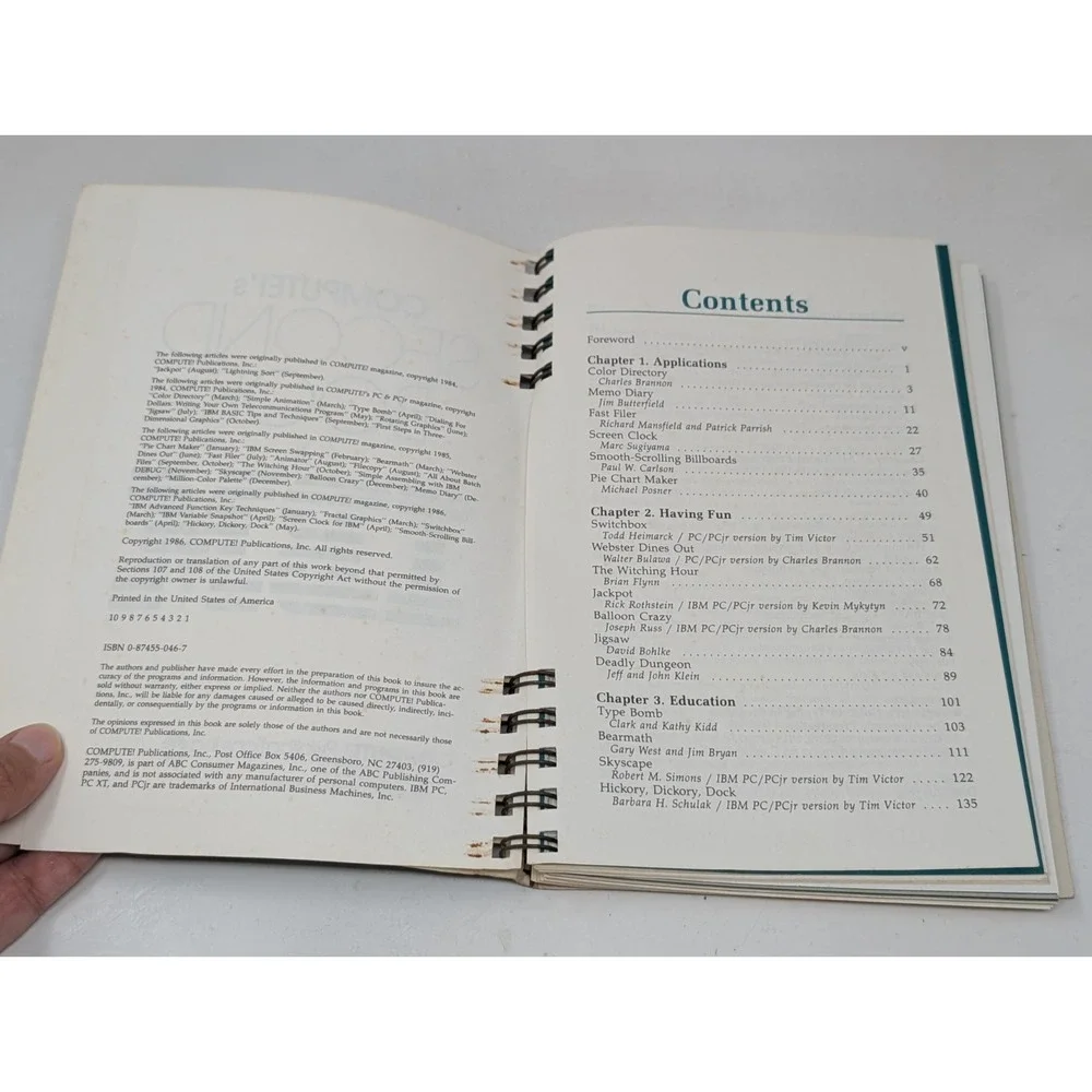 Second Book OF IBM by Compute Publishing Programming Games PC Computer Book VTG